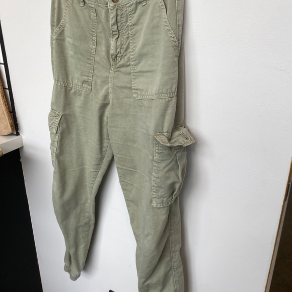Zara Olive Cargo Pant Size 2 - Picture 2 of 8